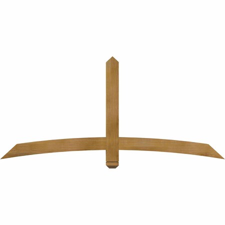 Ekena Millwork Bellingham Rough Sawn Timber Gable Bracket, Western Red Cedar, 72"W x 33"H x 4"D x 4"F, 11/12 Pitch GBW072X33X0404BEL00RWR